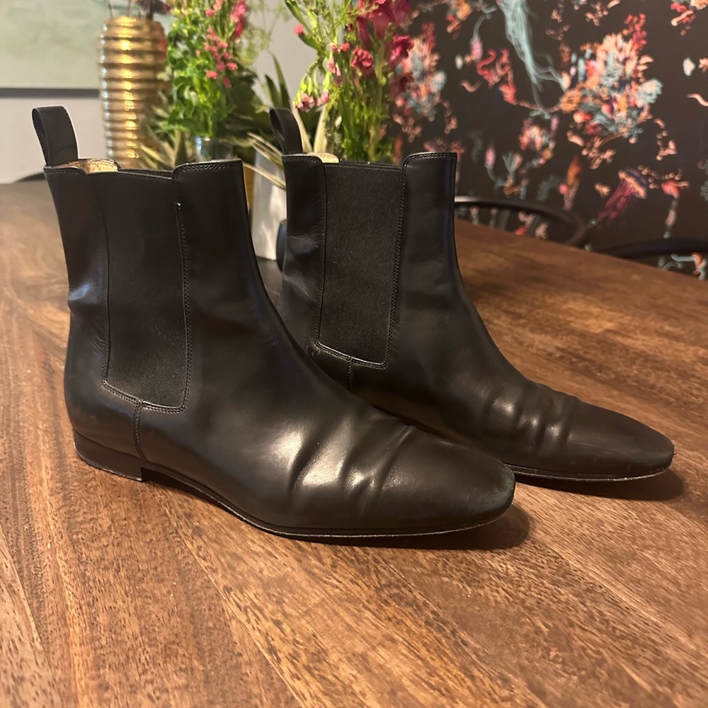 Christian Louboutin black chelsea boot in black leather